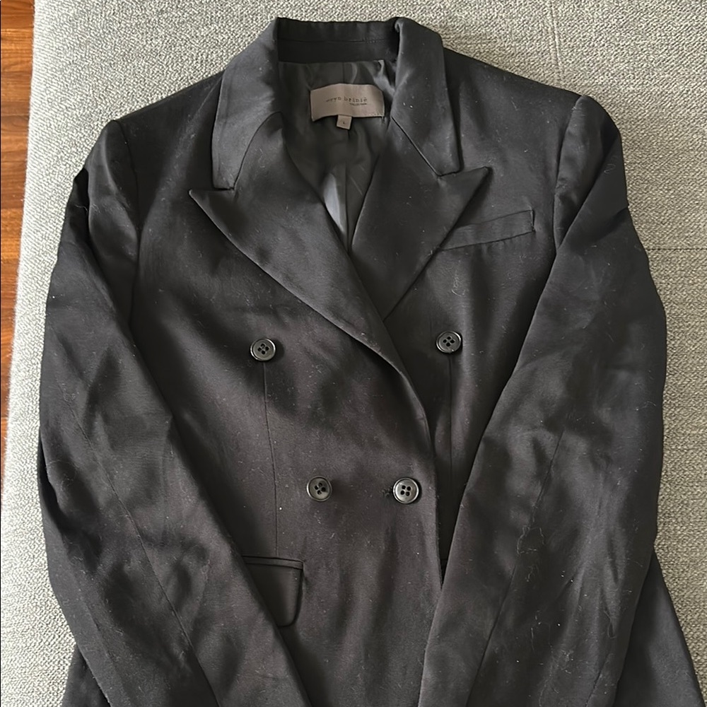 Black Double-Breasted Blazer